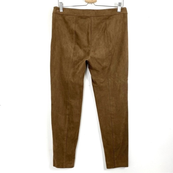 TALBOTS Faux Suede Academia Leggings in Camel tan Brown Size 8 Petite - Picture 4 of 10